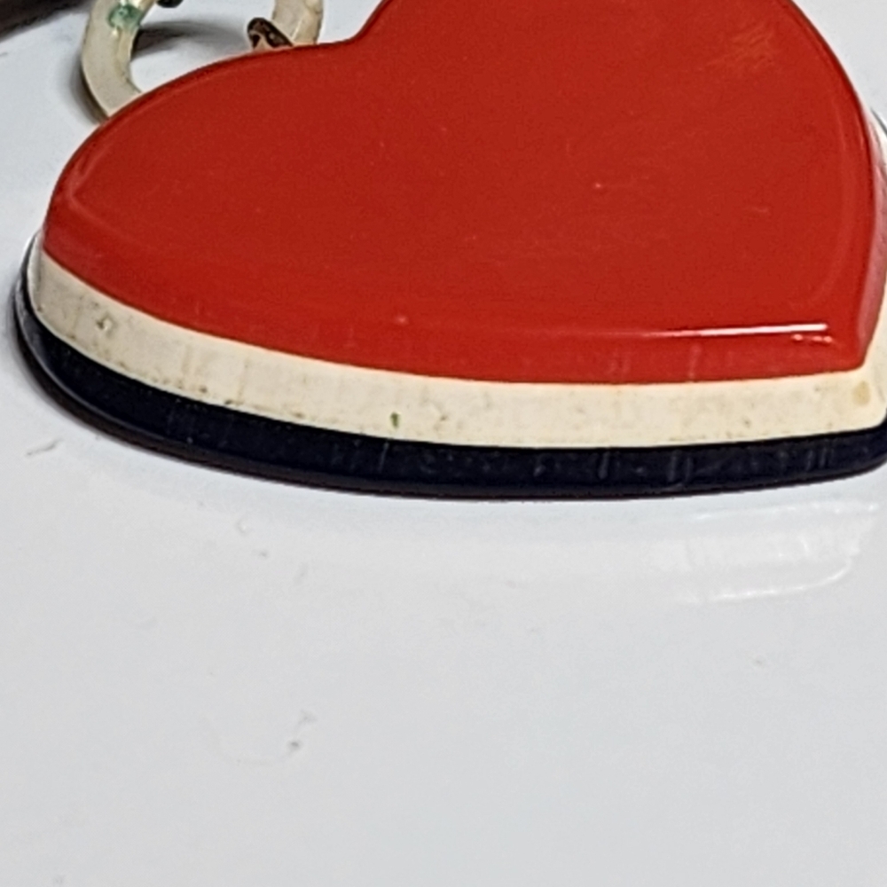 WWII-Era Sweetheart Brooch Mother Script Red White Blue Plastic Large Patriotic - Picture 3 of 10